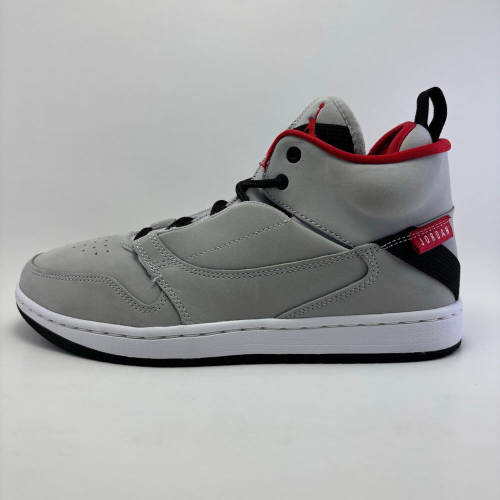 JORDAN “Fadeaway” Grey/White-University Red Colorway Shoes Men’s Shoes Size 7